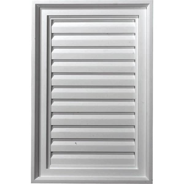 Ekena Millwork Vertical Urethane Gable Vent Louver, Non-Functional, 16"W x 12"H GVVE16X12D - main